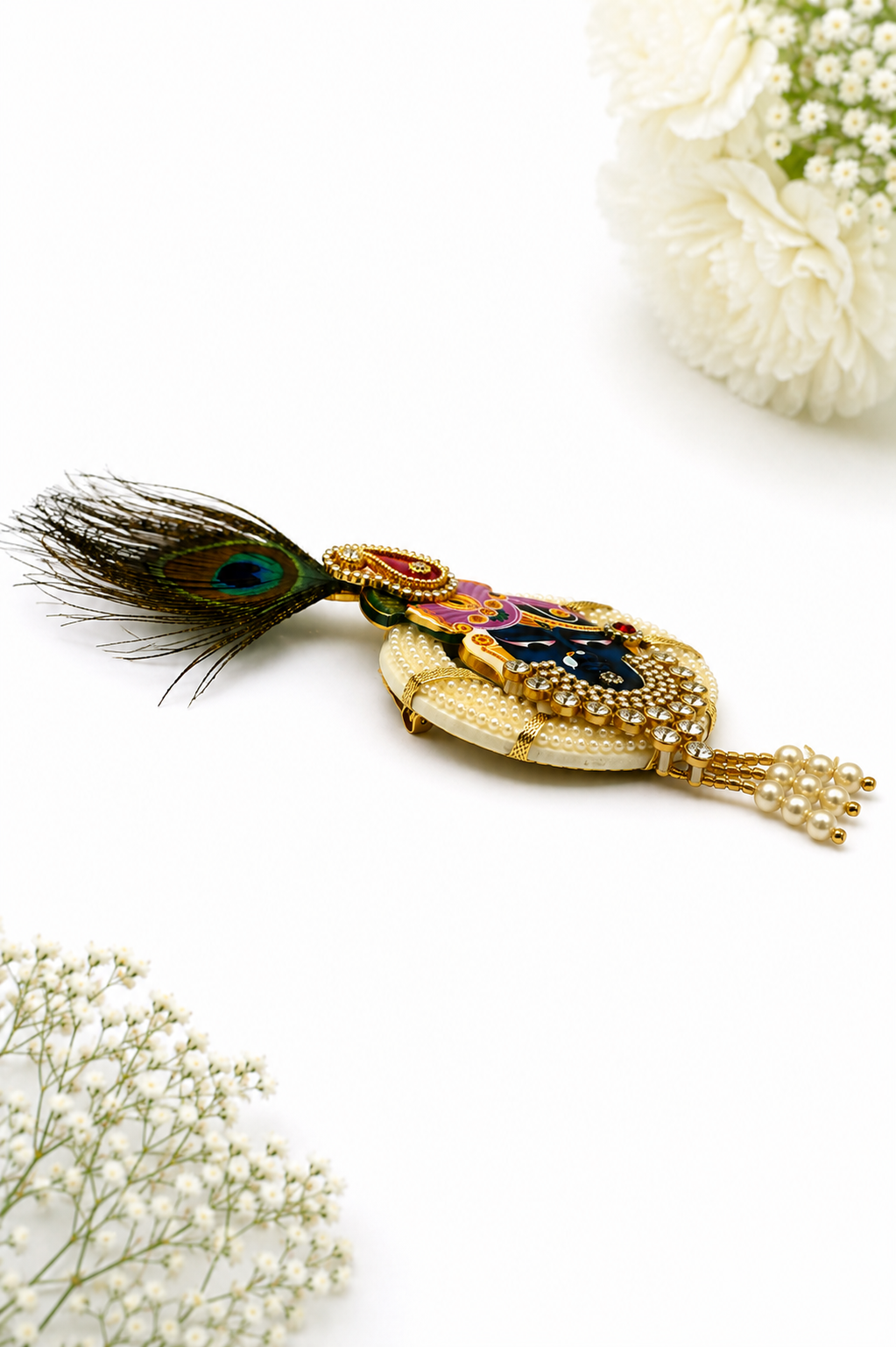 Designer Religious Brooch for Mandir & Festive Decor