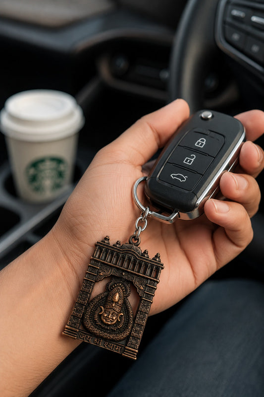 Torann Dwar | Premium Metal Keychain wish Shyam baba Photo Keychain