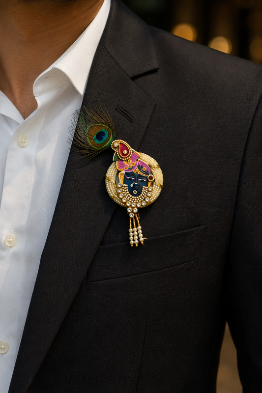 Designer Religious Brooch for Mandir & Festive Decor