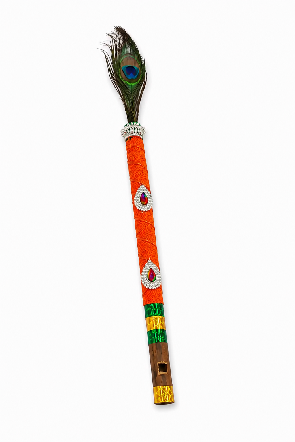 Decorative Peacock Feather Bansuri