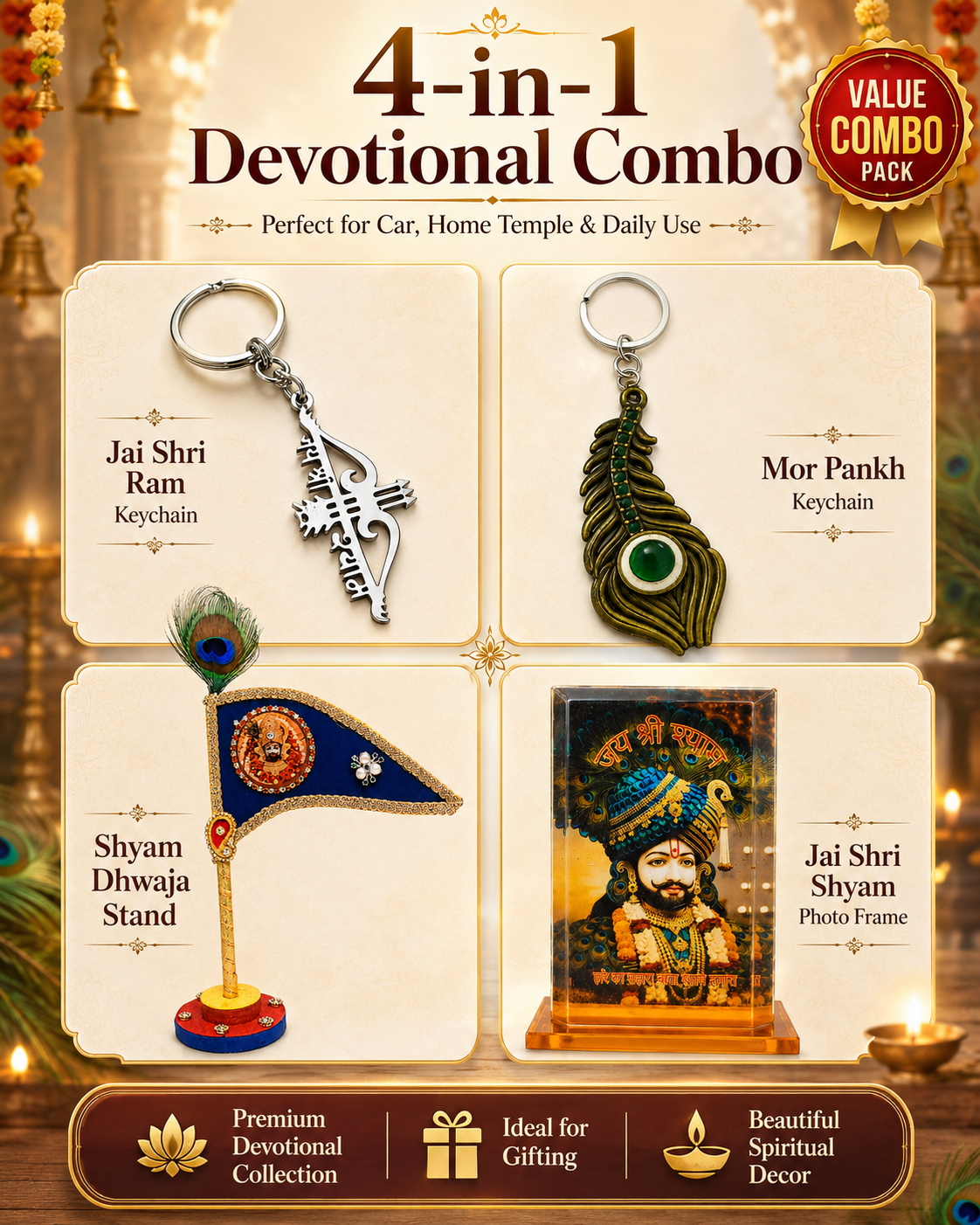 Shyam Kripa Car Dashboard Devotional Kit