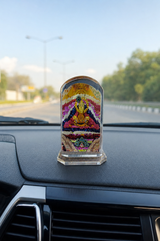 Shyam Baba Compact Acrylic Dashboard Stand