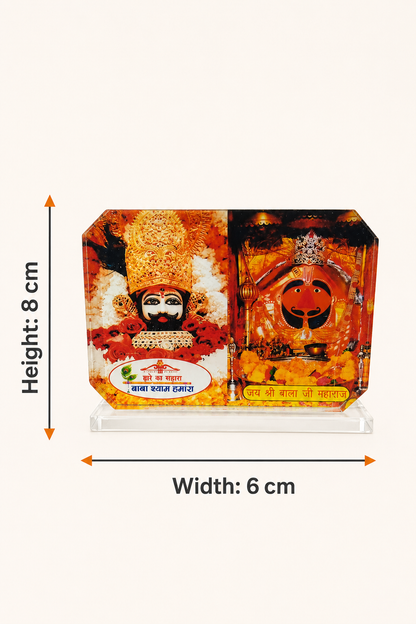 Khatu Shyam Ji & Salasar Balaji Acrylic Dashboard Stand