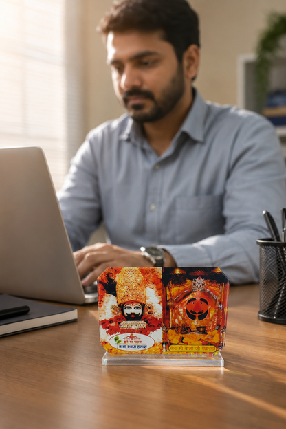 Khatu Shyam Ji & Salasar Balaji Acrylic Dashboard Stand