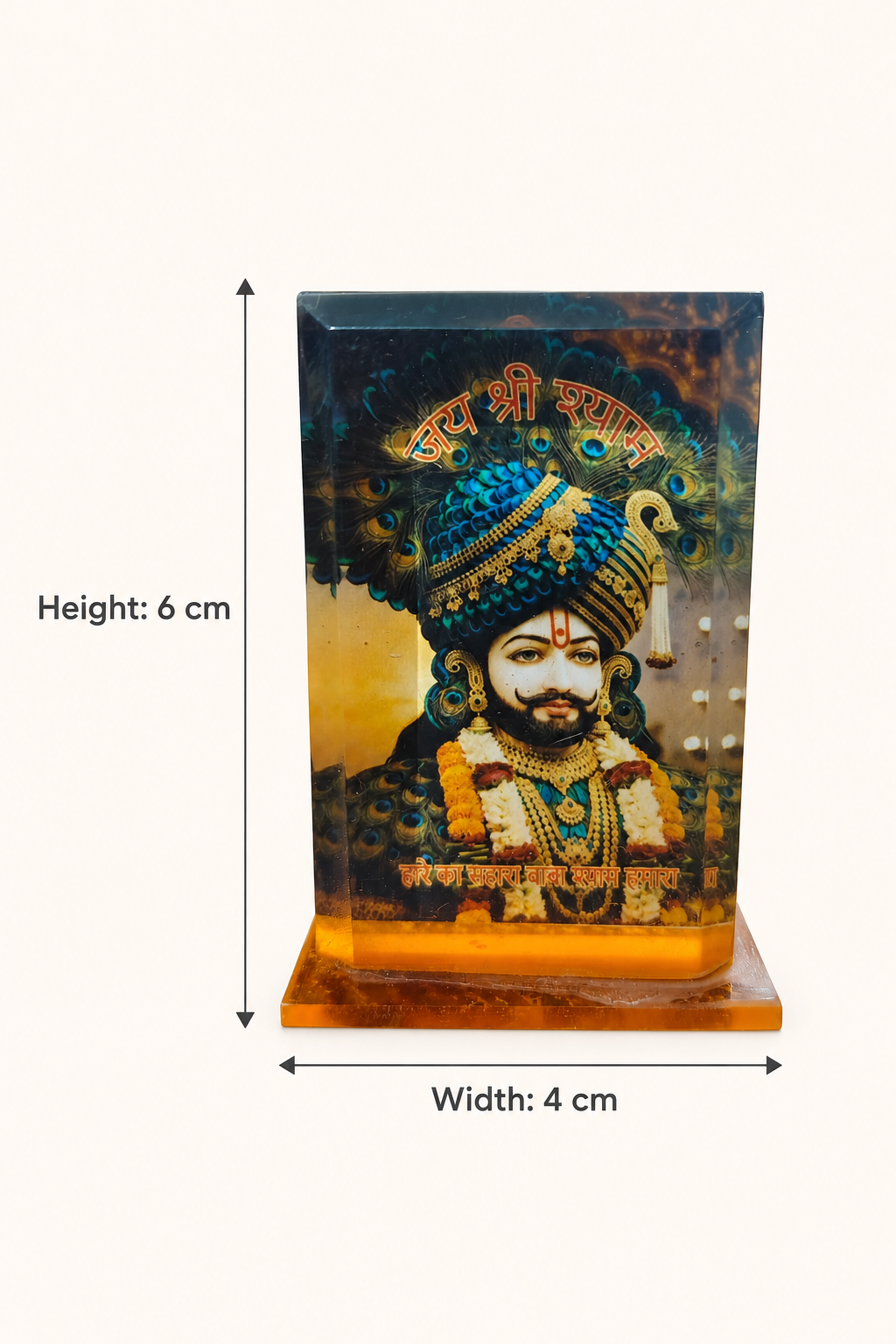 Jai Shri Shyam Acrylic Car Dashboard Stand