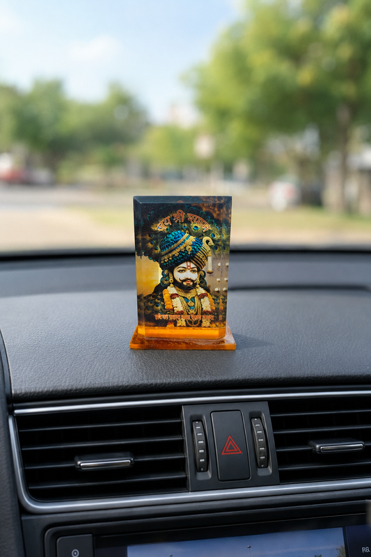Jai Shri Shyam Acrylic Car Dashboard Stand