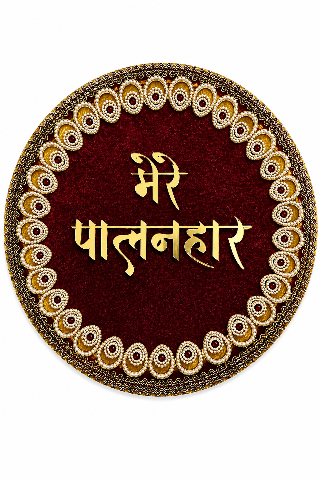 Premium Maroon Wall Hanging | Handmade Mandir & Home Decor