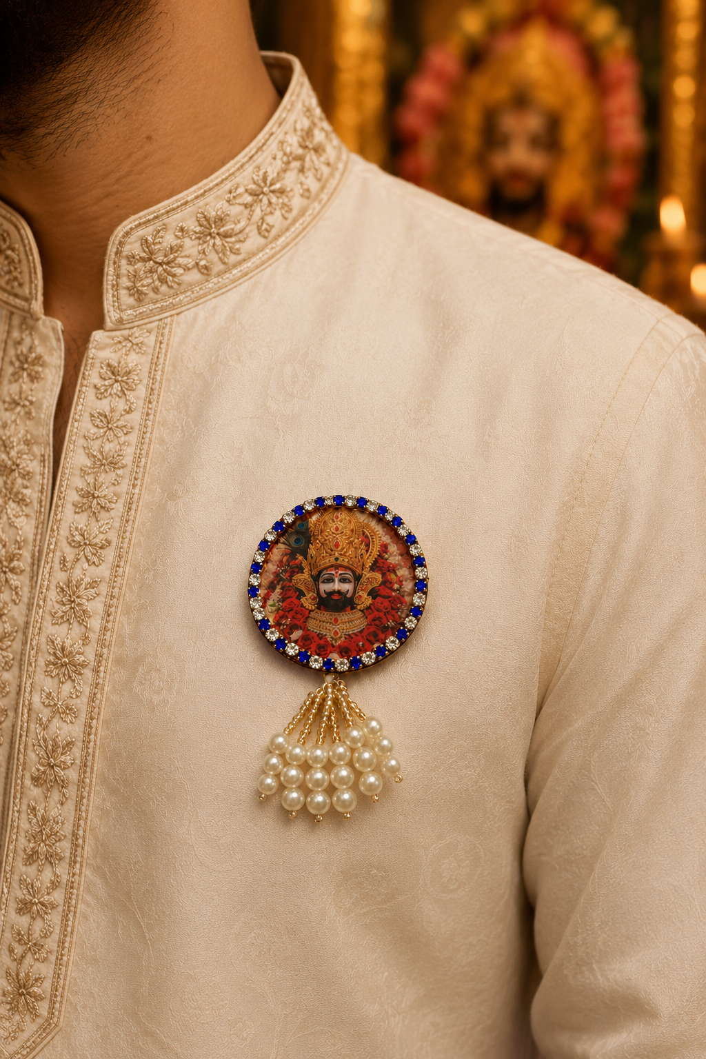 Designer Shyam Baba Brooch
