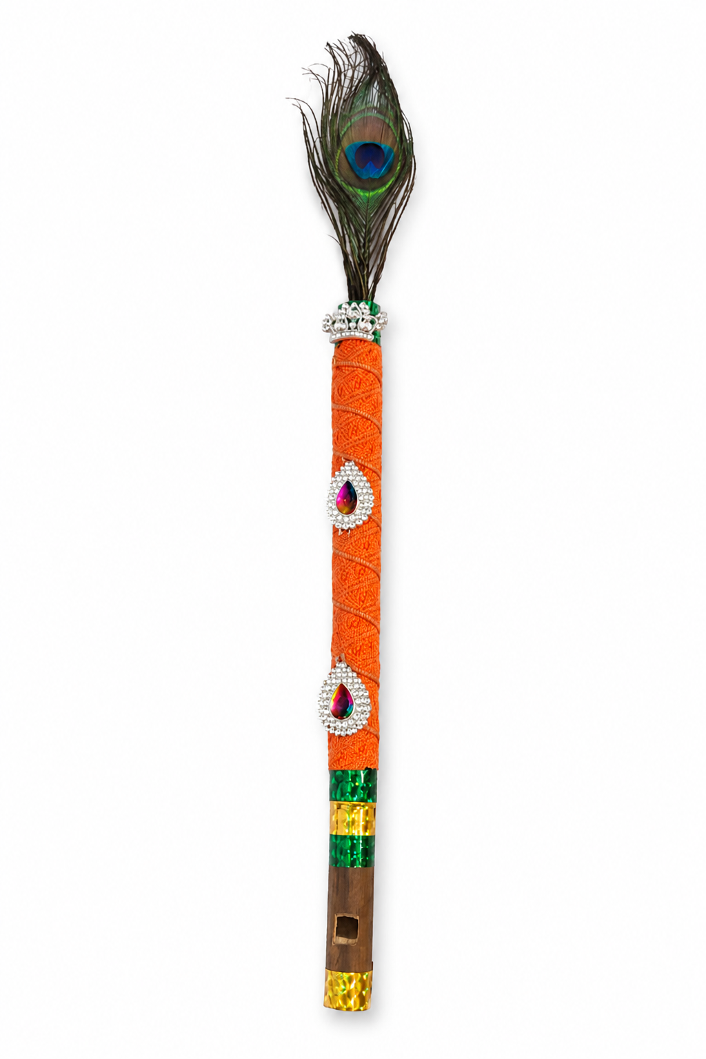 Decorative Peacock Feather Bansuri