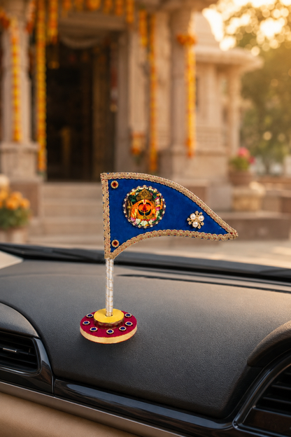 Salasar Balaji Decorative Nishan with Stand – Royal Blue