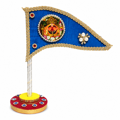 Salasar Balaji Decorative Nishan with Stand – Yellow