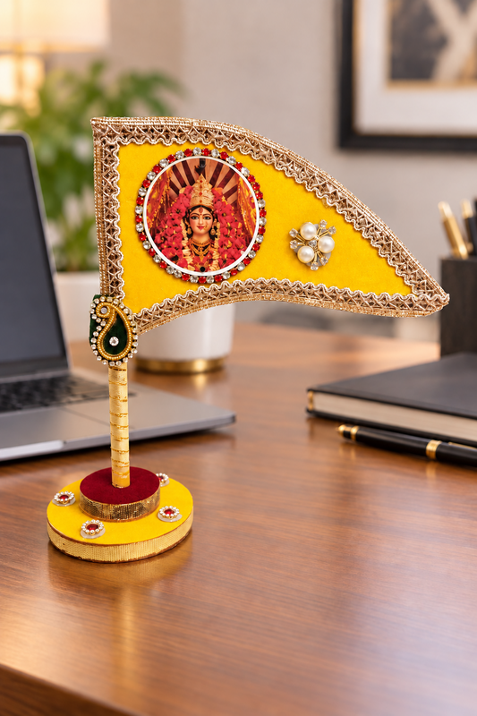 Durga Mata Yellow Tabletop Nishan – view 2