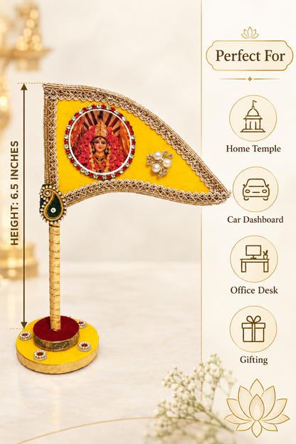 Durga Mata Yellow Tabletop Nishan – view 3