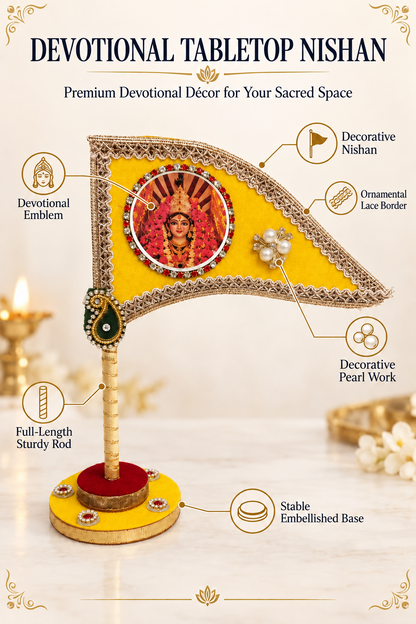 Durga Mata Yellow Tabletop Nishan – view 4