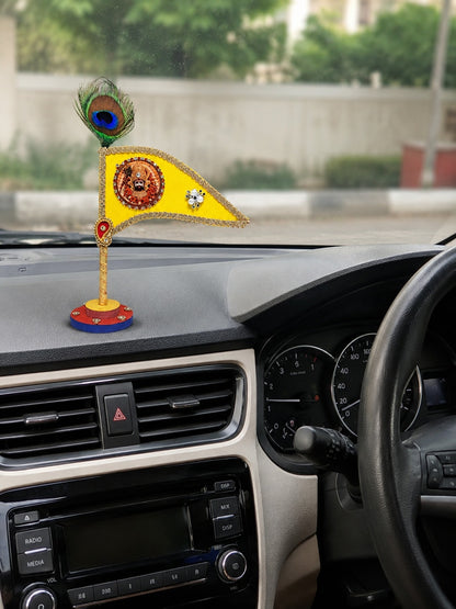 Khatu Shyam Baba Yellow Decorative Dhwaja