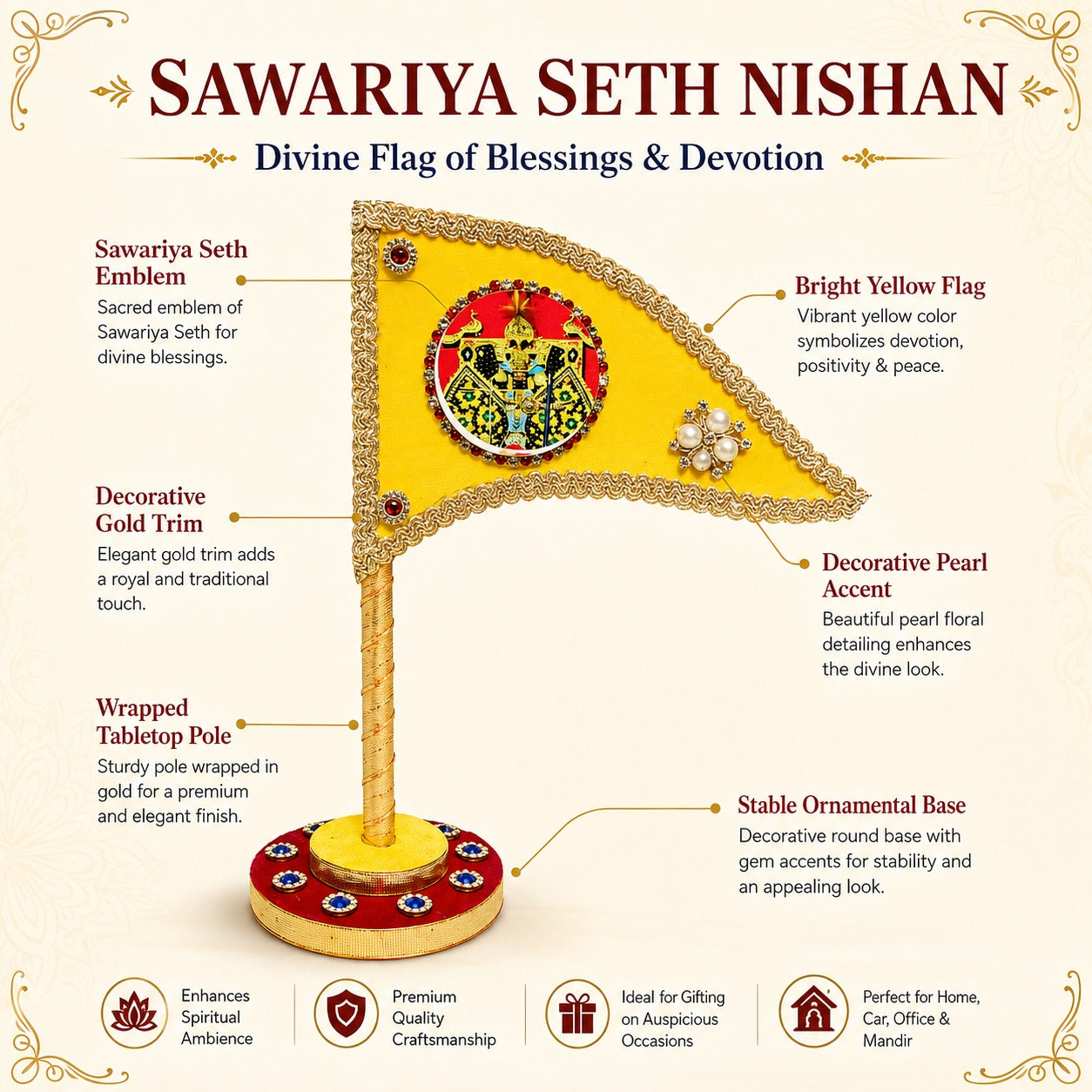 Premium Yellow Sawariya Seth Nishan