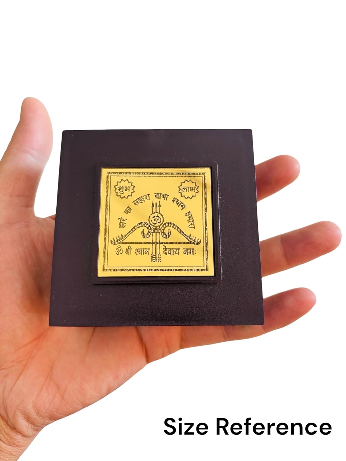Khatu Shyam Ji Charan Paduka with Photo in Premium Wooden Box