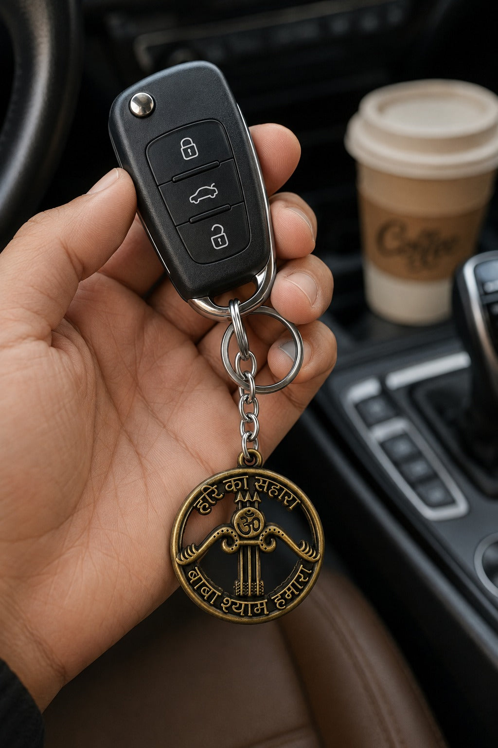 Khatu Shyam Ji “Haare Ka Sahara” Premium Metal Keychain
