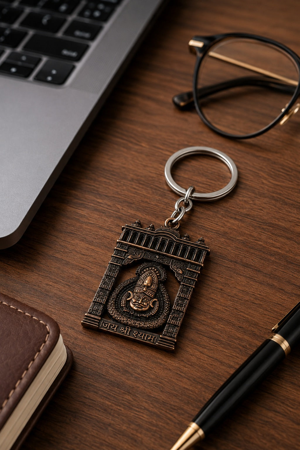 Torann Dwar | Premium Metal Keychain wish Shyam baba Photo Keychain