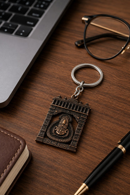 Torann Dwar | Premium Metal Keychain wish Shyam baba Photo Keychain