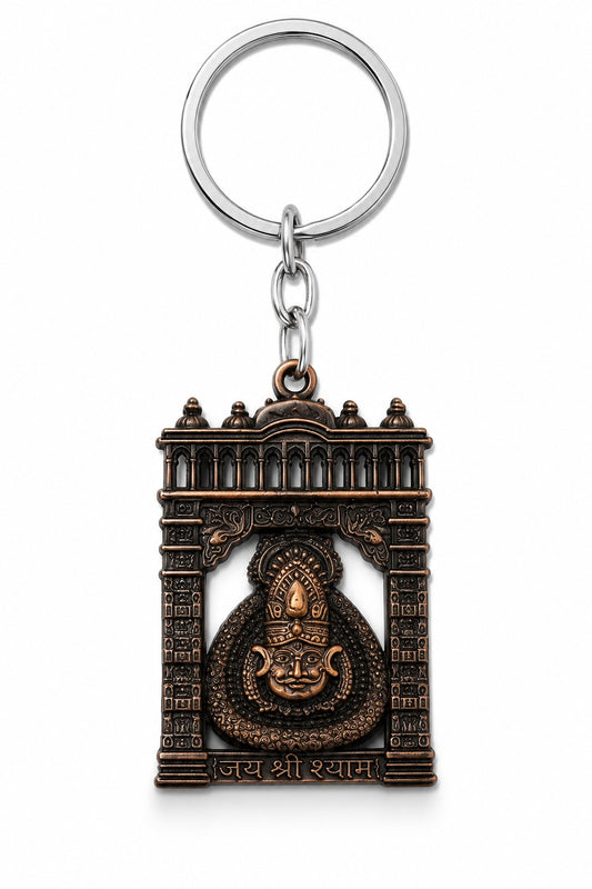 Torann Dwar | Premium Metal Keychain wish Shyam baba Photo Keychain