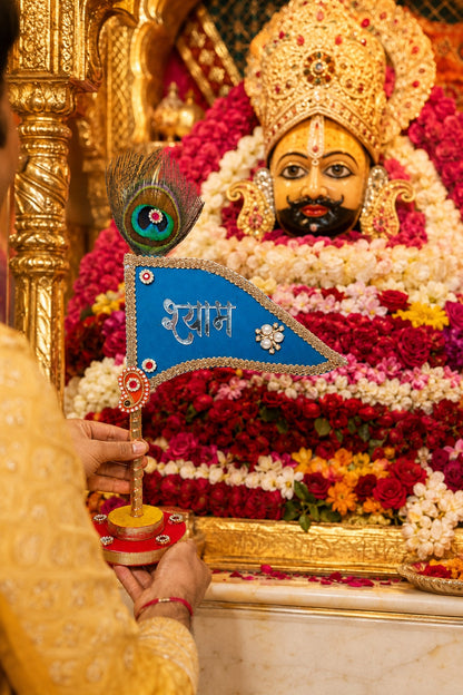 Khatu Shyam Nishan for Car Dashboard- Royal Blue