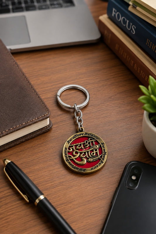 Jai Shree Shyam | Gold Mere Sarveshwar mere shyam | Religious Keychain