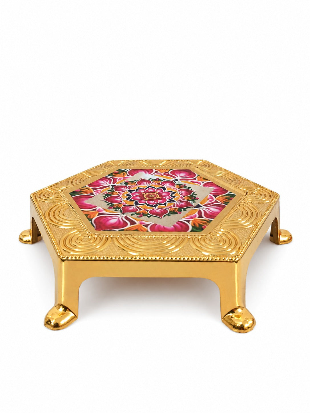Traditional Khatu Shyam Ji Puja Set with Peacock Feather & Decorative Chowki