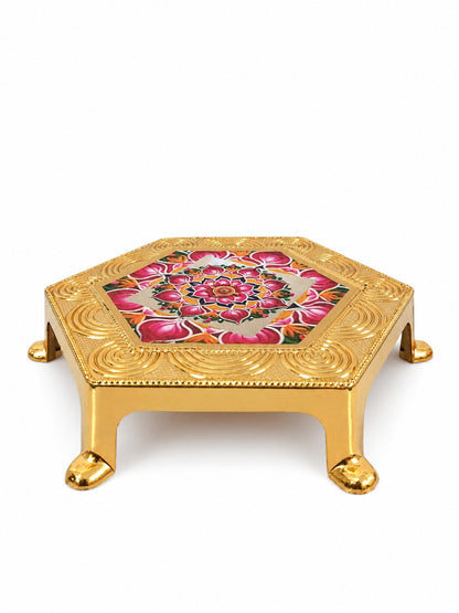 Traditional Khatu Shyam Ji Puja Set with Peacock Feather & Decorative Chowki