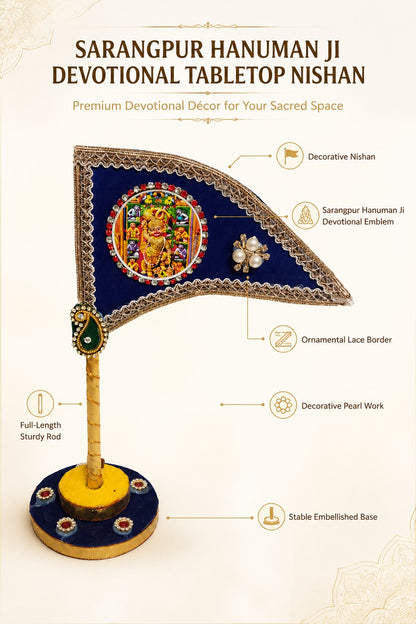 Sarangpur Hanuman Ji  Nishan – Navy Blue