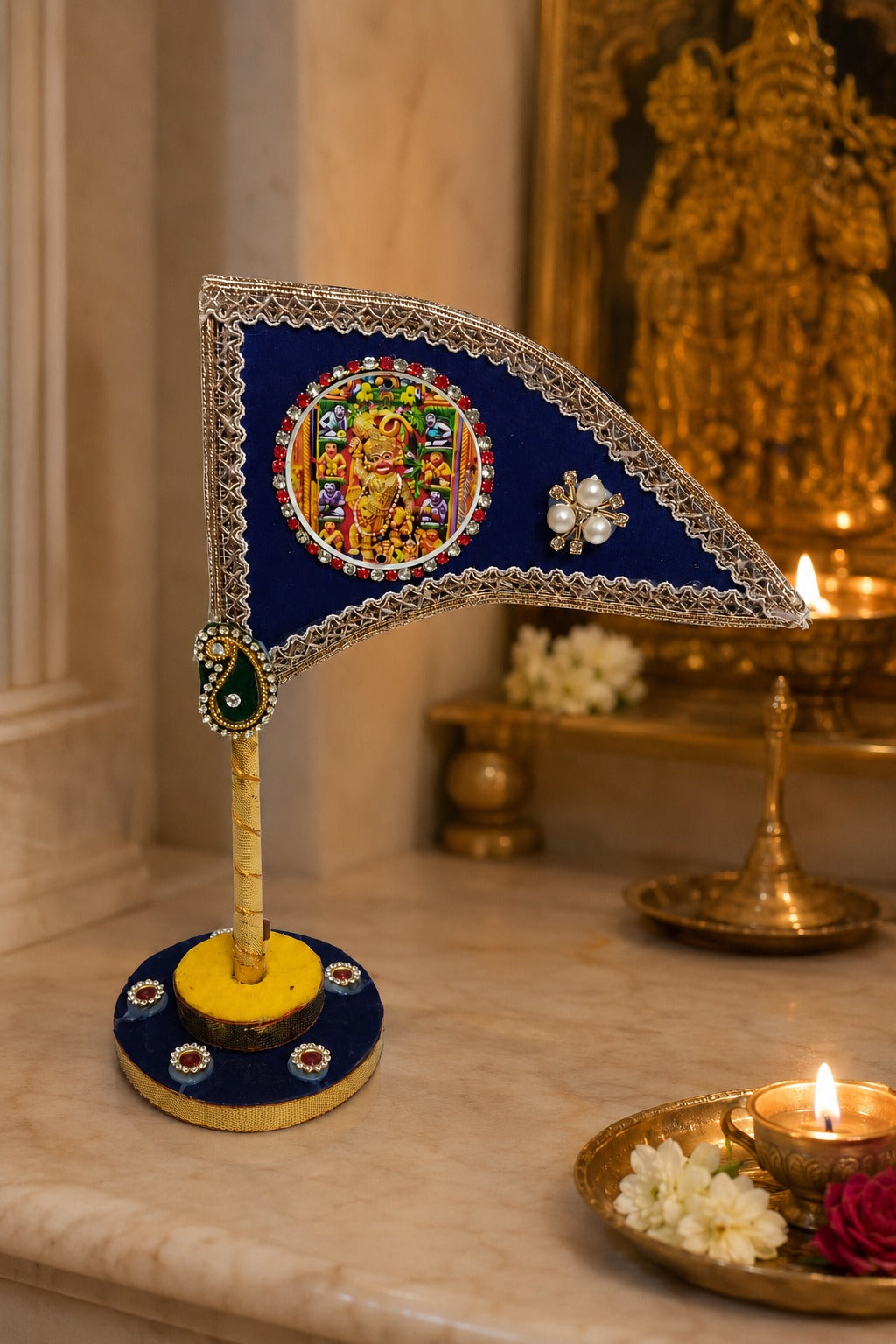 Sarangpur Hanuman Ji  Nishan – Navy Blue