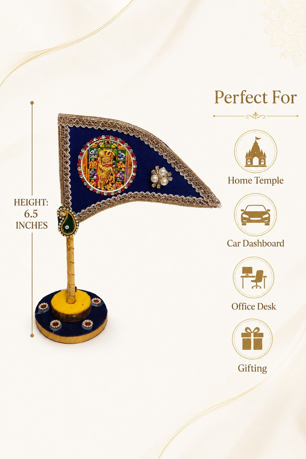 Sarangpur Hanuman Ji  Nishan – Navy Blue