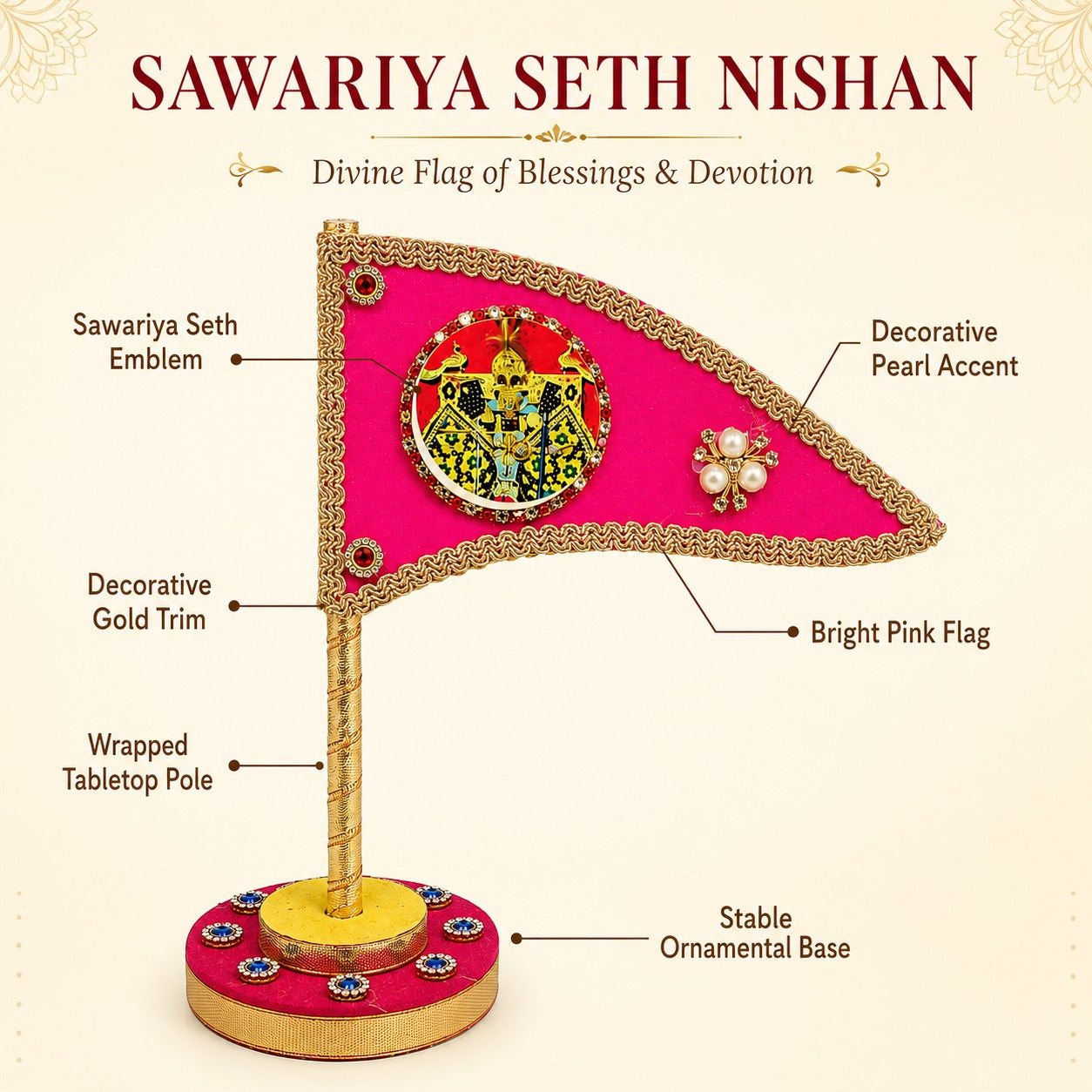 Premium Pink Sawariya Seth Nishan