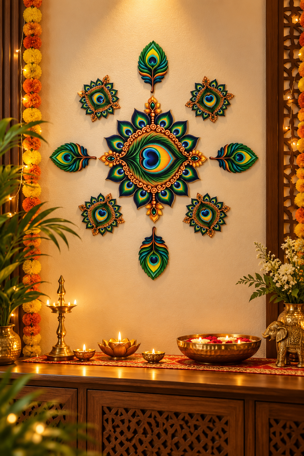 9-piece Morpankh MDF set displayed as wall decor
